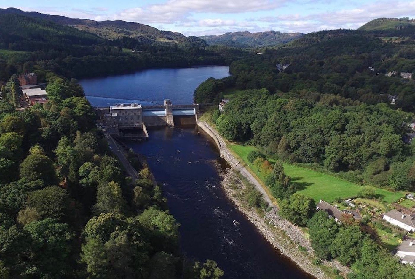 The huge hydro dam in Pitlochry was constructed in the 30's and is a colossal environmental disaster for the River Tay catchment as are all such hydro production schemes. You can see the concrete barrier which stops the entire river from replenishing the natural salmon spawning beds during high water conditions. While electricity production is important we should not be sacrificing our environment and the creatures that depend on it.
