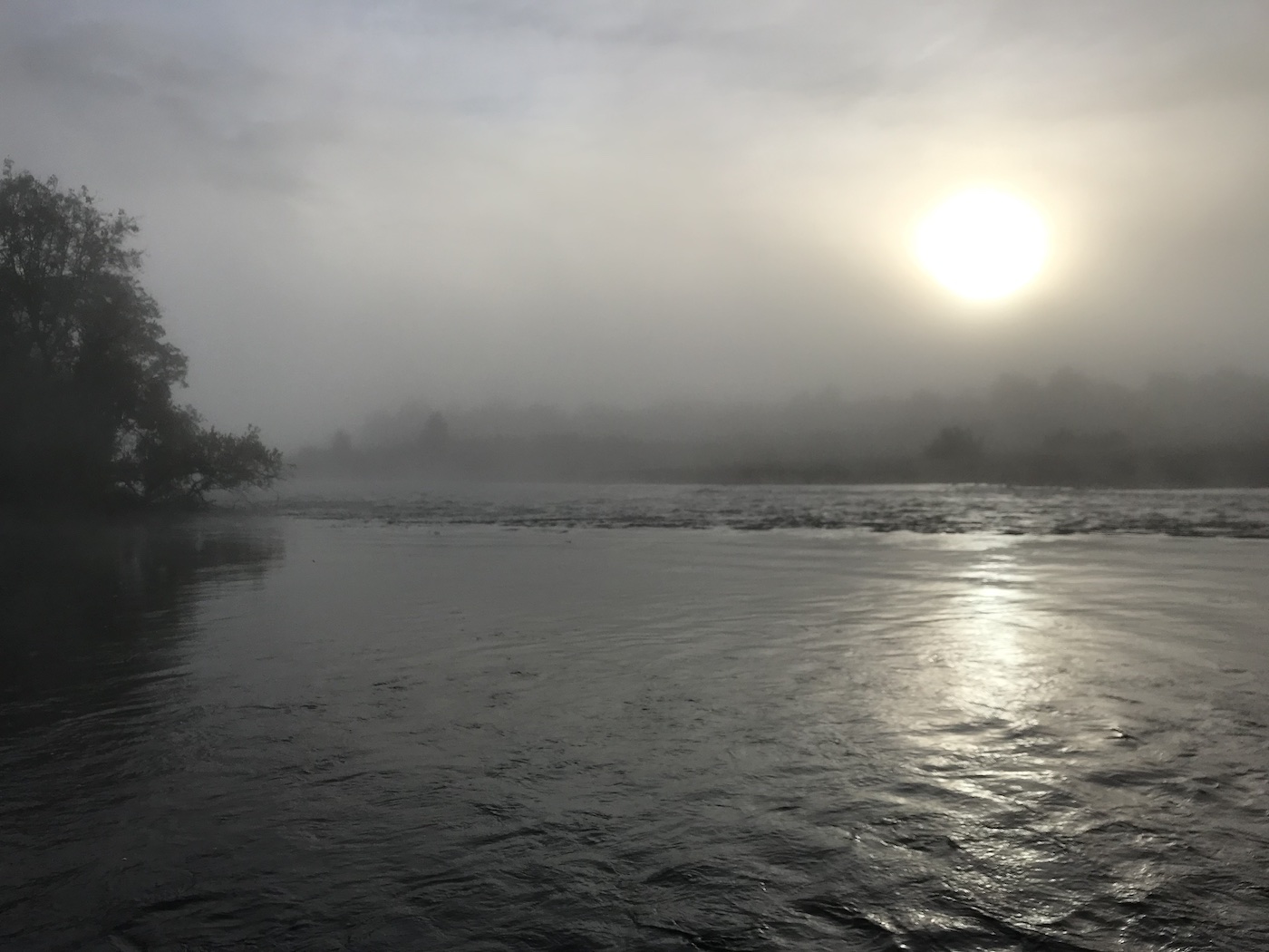 Being out on the River Tay fishing for salmon at sunrise is a glorious experience through the warmer low water months of the salmon fishing season when an early morning approach is appropriate. This perfect 7am sunrise shot was taken at the Tummel/Tay confluence near Pitlochry in Perthshire.